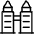 Modern Architecture Twin Building icon - Free transparent PNG, SVG. No sign up needed.