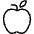 Fruit Apple Icon from Ultimate Light Set | Free Download as SVG Vector and Transparent PNG | Streamline icons