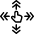 Gesture Tap Expand All Directions 1 Icon from Ultimate Light Set