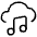 Cloud Music Icon from Ultimate Light Set