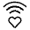 Wifi Heart Icon from Ultimate Light Set