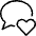 Messages Bubble Heart 1 Icon from Ultimate Light Set | Free Download as SVG Vector and Transparent PNG | Streamline icons