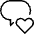 Messages Bubble Heart 2 Icon from Ultimate Light Set | Free Download as SVG Vector and Transparent PNG | Streamline icons