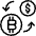Crypto Currency Bitcoin Dollar Exchange Icon from Ultimate Light Set