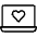 Laptop Heart Icon from Ultimate Light Set | Free Download as SVG Vector and Transparent PNG | Streamline icons