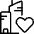 Real Estate Action Building Heart Icon from Ultimate Light Set | Free Download as SVG Vector and Transparent PNG | Streamline icons