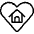 Real Estate Favorite Heart House Icon from Ultimate Light Set | Free Download as SVG Vector and Transparent PNG | Streamline icons