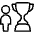 Award Trophy Person Icon from Ultimate Light Set