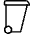 Garbage Bin Icon from Ultimate Light Set | Free Download as SVG Vector and Transparent PNG | Streamline icons