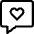 Messages Bubble Square Heart Icon from Ultimate Regular Set