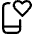 Phone Action Heart Icon from Ultimate Regular Set