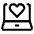 Laptop Heart Icon from Ultimate Regular Set