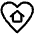 Real Estate Favorite Heart House Icon from Ultimate Regular Set