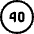 Road Sign Speed Limit 40 Icon from Ultimate Regular Set