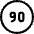 Road Sign Speed Limit 90 Icon from Ultimate Regular Set