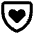 Shield Heart Care Protection Icon from Core Remix Set