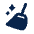 Broom Fill Icon from Mingcute Fill Set