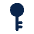 Key 1 Fill Icon from Mingcute Fill Set