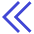 Double Tailless Line Arrow Left Icon from Sharp Duo Set