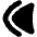 Double Tailless Triangle Arrow Left Icon from Flex Solid Set