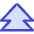 Double Tailless Triangle Arrow Up Icon from Core Duo Set