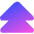 Double Tailless Triangle Arrow Up Icon from Core Gradient Set