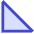 Tailless Triangle Arrow Bottom Left Icon from Sharp Duo Set