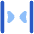 Tailless Triangle Arrow Shrink Horizontal 2 Icon from Flex Flat Set