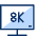 Television 8K icon - Free transparent PNG, SVG. No sign up needed.