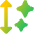 Arrow Up Down Sparkles Icon from Core Gradient Set