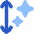 Arrow Up Down Sparkles Icon from Flex Flat Set