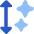 Arrow Up Down Sparkles Icon from Core Flat Set