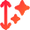 Arrow Up Down Sparkles Icon from Flex Gradient Set