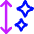 Arrow Up Down Sparkles Icon from Core Neon Set
