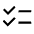 Checklist Icon from Sharp Line - Material Symbols Set