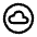 Cloud Circle Icon from Outlined Line - Material Symbols Set