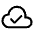 Cloud Done Icon from Rounded Line - Material Symbols Set