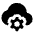 Cloud Setting Gear Fill Icon from Rounded Fill - Material Pro Set
