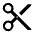 Content Cut Icon from Sharp Line - Material Symbols Set
