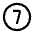 Counter 7 Icon from Outlined Line - Material Symbols Set