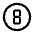 Counter 8 Icon from Rounded Line - Material Symbols Set
