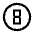 Counter 8 Icon from Sharp Line - Material Symbols Set
