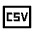 Csv Icon from Sharp Line - Material Symbols Set