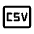 Csv Icon from Rounded Line - Material Symbols Set