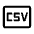 Csv Icon from Outlined Line - Material Symbols Set