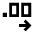 Decimal Increase Fill Icon from Sharp Fill - Material Pro Set