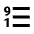 Descending Numerical List Icon from Sharp Line - Material Pro Set