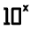 Exponent Number Icon from Outlined Line - Material Pro Set