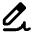 Fill And Sign Icon from Rounded Line - Material Pro Set