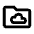 Folder Cloud Icon from Outlined Line - Material Pro Set